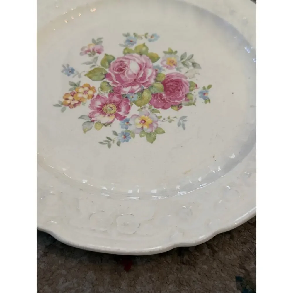 Vintage Homer Laughlin Virginia Rose Dinner Plates